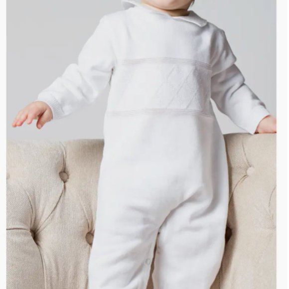 Elegant Christening Romper - Picture 3 of 4